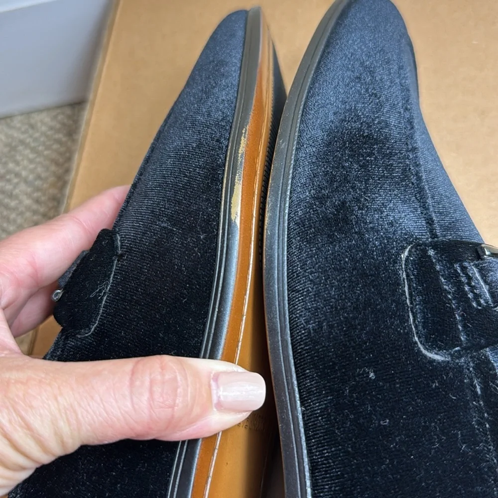 Steve Madden Black Velvet Bit Loafers - Picture 5 of 16